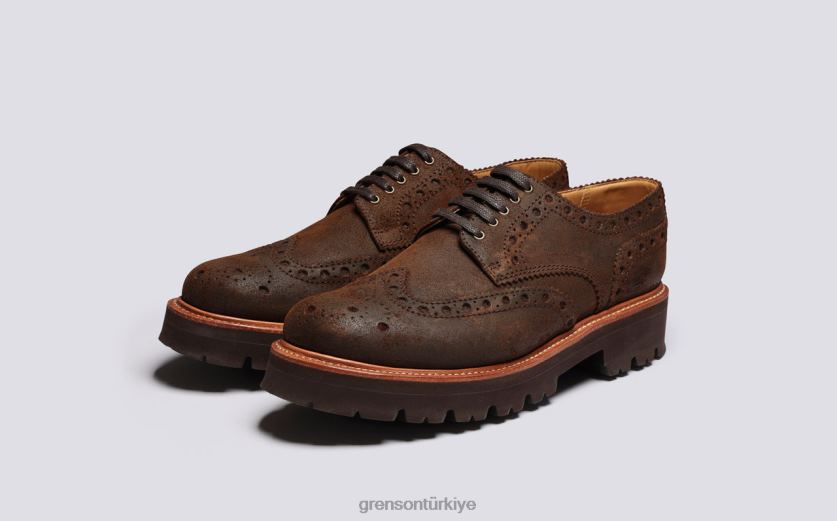 Grenson Archie erkekler kahverengi ayakkabılar B466H122