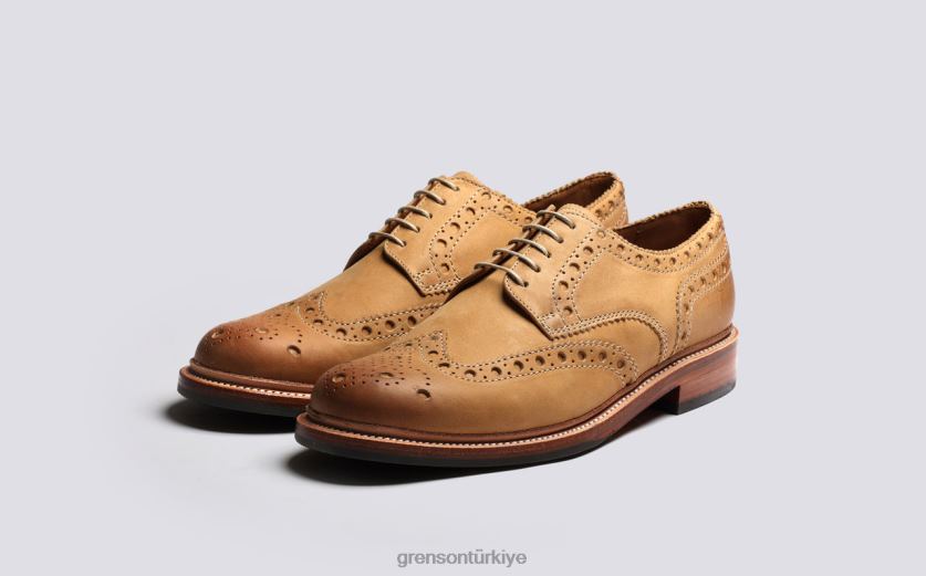 Grenson Archie erkekler zencefil perdahlı ayakkabılar B466H110