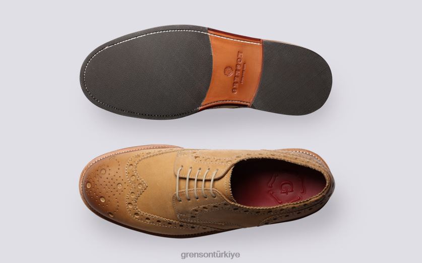 Grenson Archie erkekler zencefil perdahlı ayakkabılar B466H110