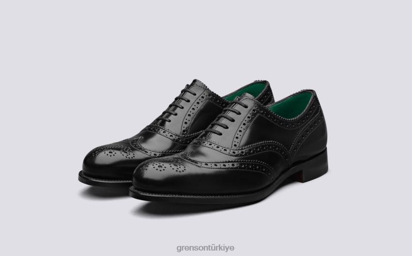 Grenson Harrow erkekler siyah/yeşim ayakkabılar B466H125