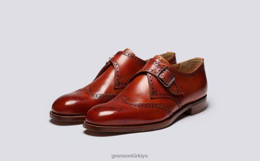 Grenson Shrewsbury erkekler konyak ayakkabılar B466H124