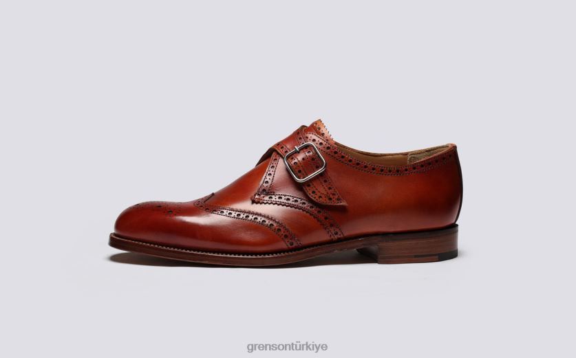 Grenson Shrewsbury erkekler konyak ayakkabılar B466H124