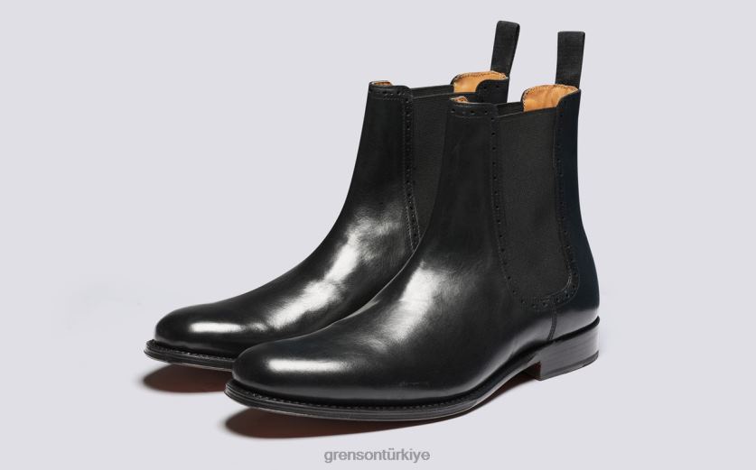 Grenson Howard erkekler siyah bot ayakkabı B466H60