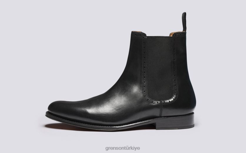 Grenson Howard erkekler siyah bot ayakkabı B466H60
