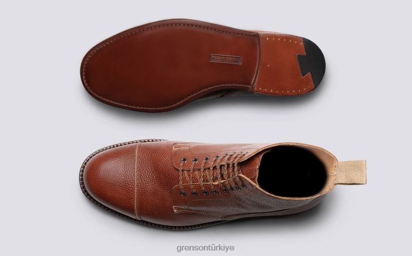 Grenson ayakkabı 3 erkekler konyak bot ayakkabı B466H38