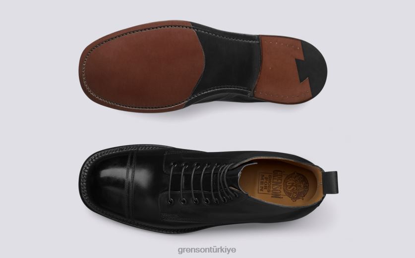 Grenson ayakkabı 9 erkekler siyah bot ayakkabı B466H41