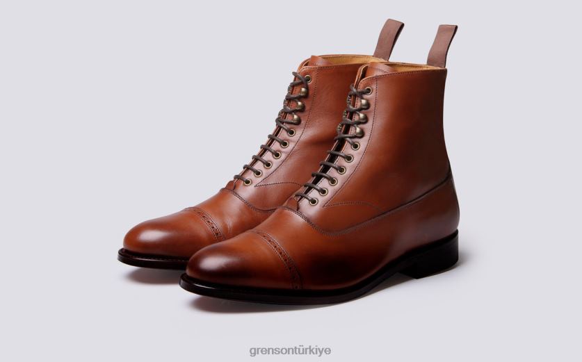 Grenson balmoral erkekler konyak bot ayakkabı B466H5