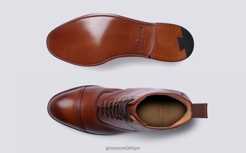 Grenson balmoral erkekler konyak bot ayakkabı B466H5