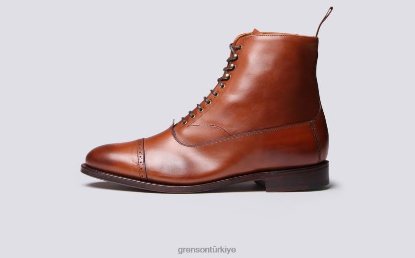 Grenson balmoral erkekler konyak bot ayakkabı B466H5