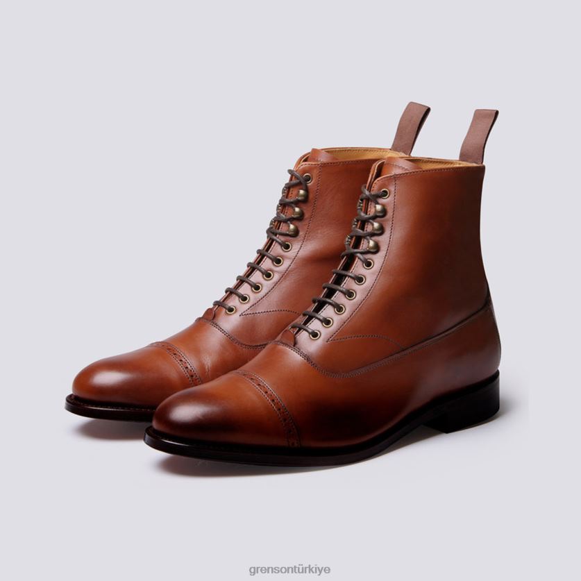 Grenson balmoral erkekler konyak bot ayakkabı B466H5