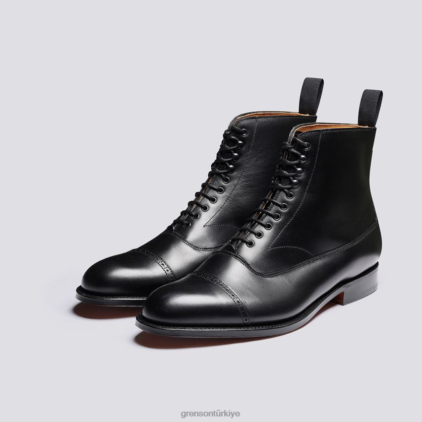 Grenson balmoral erkekler siyah bot ayakkabı B466H10