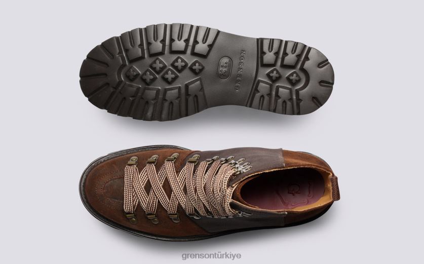 Grenson brady erkekler kahverengi bot ayakkabı B466H50