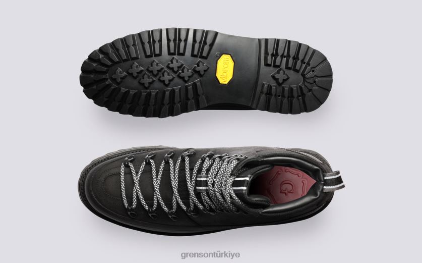 Grenson brady teknolojisi erkekler siyah bot ayakkabı B466H12