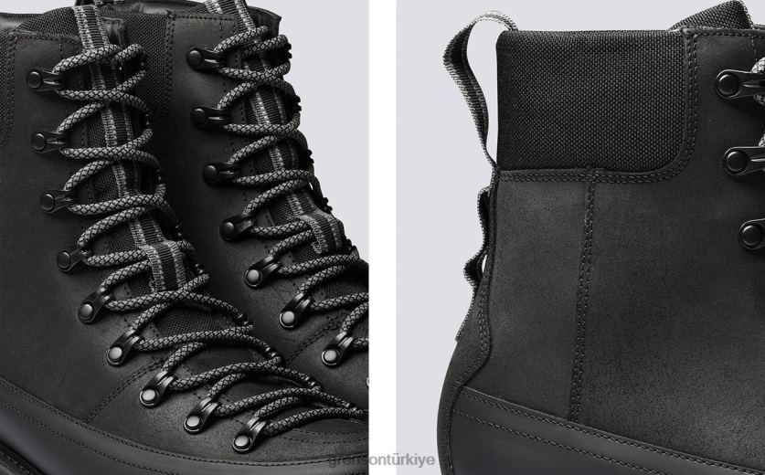 Grenson brady teknolojisi erkekler siyah bot ayakkabı B466H12