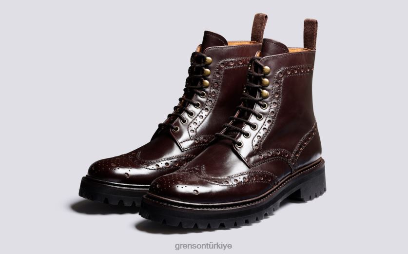 Grenson fred erkekler kahverengi bot ayakkabı B466H32
