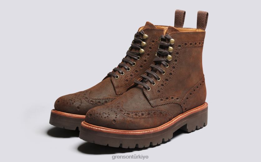 Grenson fred erkekler kahverengi bot ayakkabı B466H54