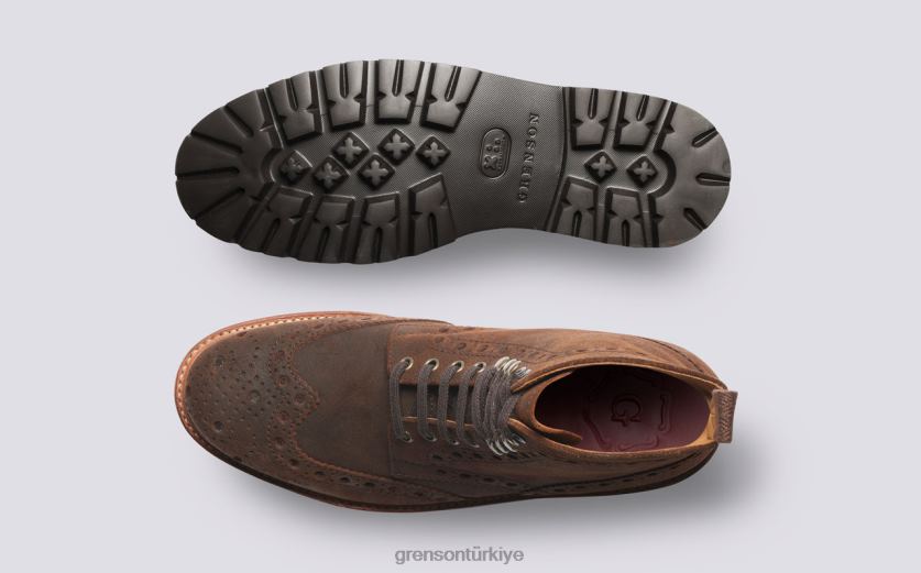Grenson fred erkekler kahverengi bot ayakkabı B466H54
