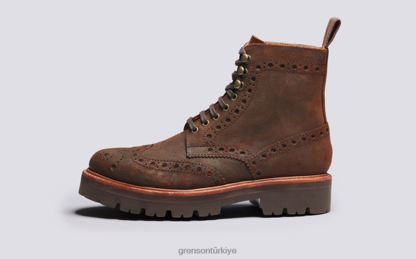 Grenson fred erkekler kahverengi bot ayakkabı B466H54