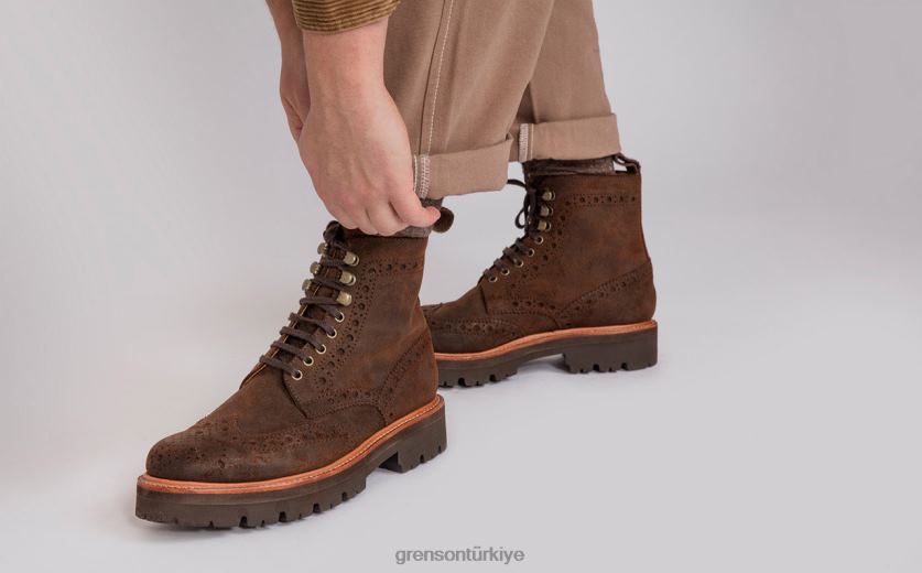 Grenson fred erkekler kahverengi bot ayakkabı B466H54