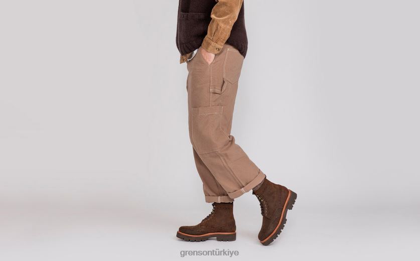 Grenson fred erkekler kahverengi bot ayakkabı B466H54