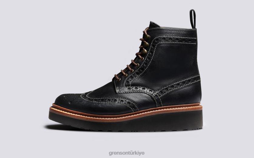 Grenson fred erkekler siyah bot ayakkabı B466H30