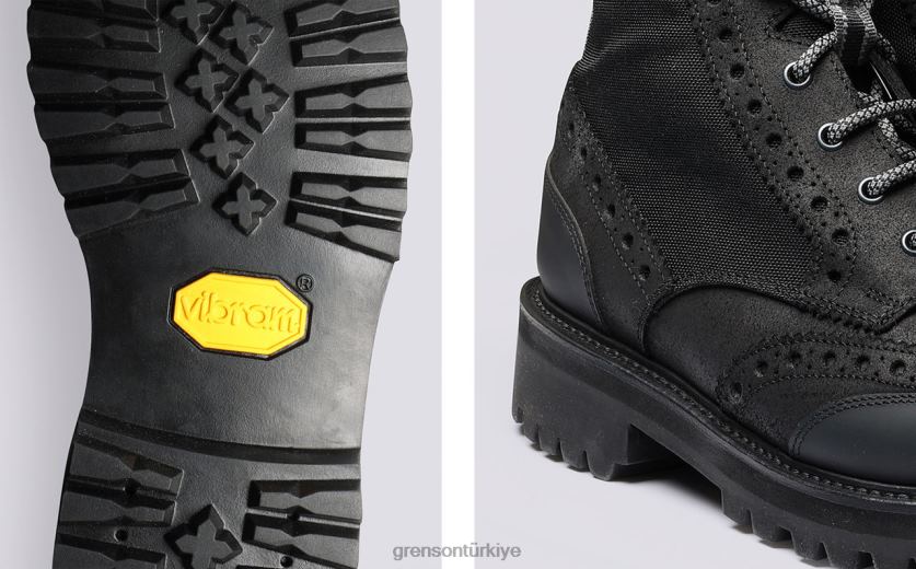 Grenson fred teknoloji erkekler siyah bot ayakkabı B466H9