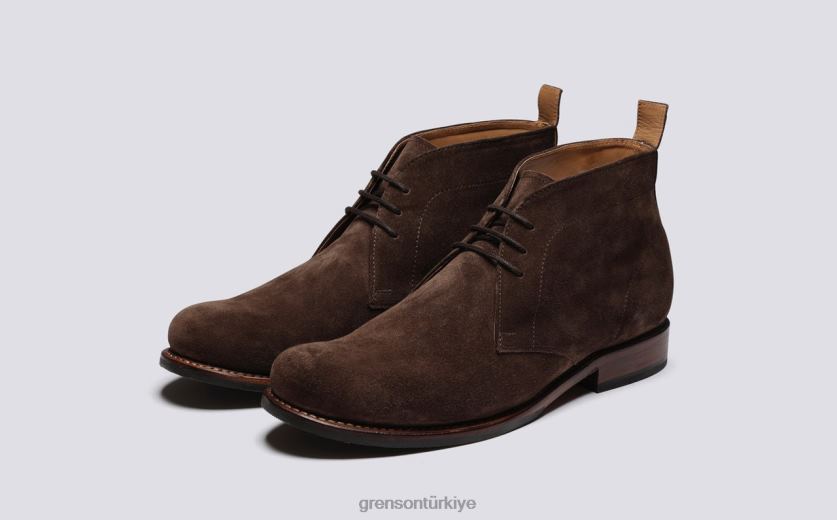Grenson göğüs erkekler koyu kahverengi bot ayakkabı B466H52