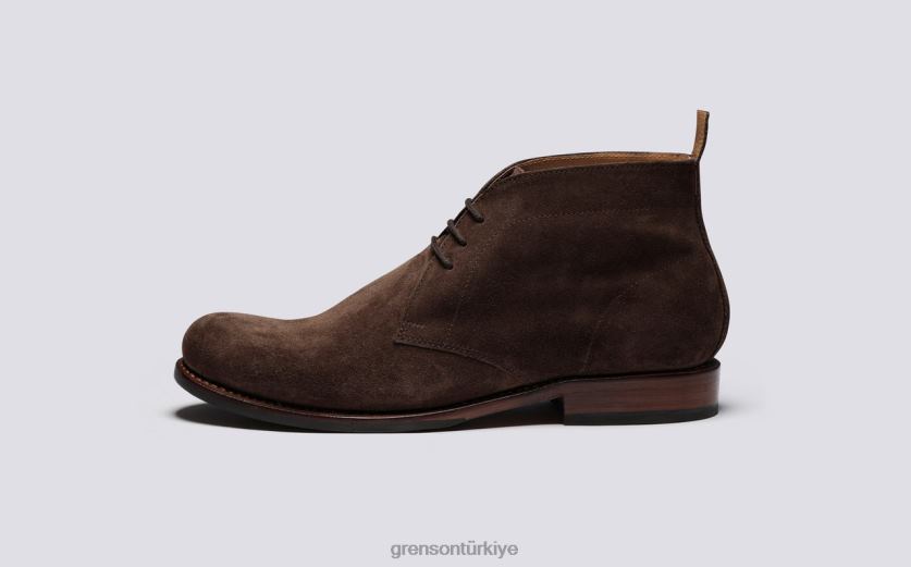 Grenson göğüs erkekler koyu kahverengi bot ayakkabı B466H52