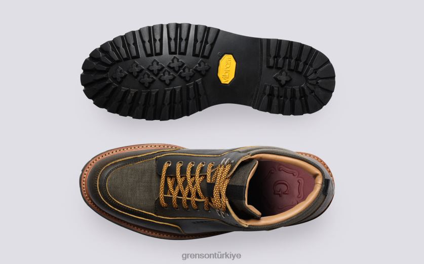 Grenson meydan okuma erkekler eski kahverengi bot ayakkabı B466H27