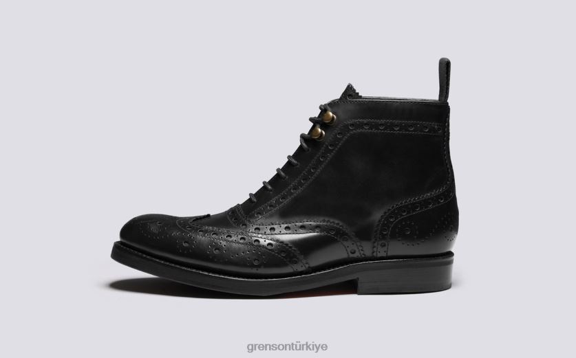 Grenson nelson erkekler siyah bot ayakkabı B466H58