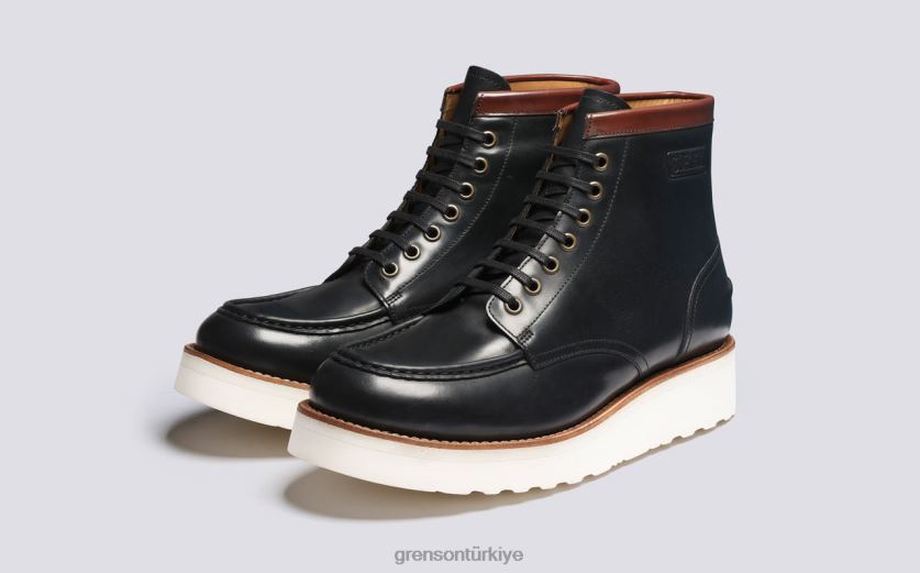 Grenson olarak erkekler siyah bot ayakkabı B466H53