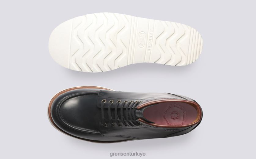 Grenson olarak erkekler siyah bot ayakkabı B466H53