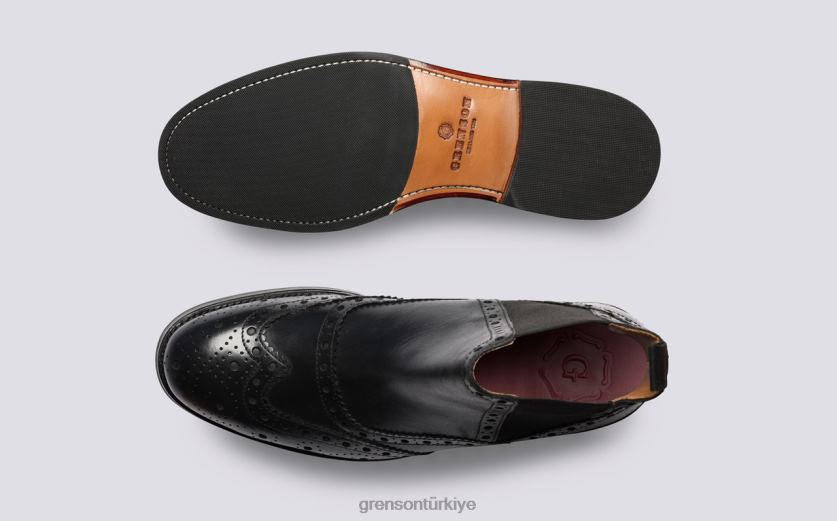Grenson ralph erkekler siyah bot ayakkabı B466H56