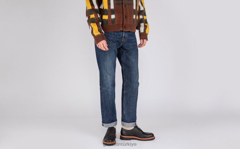 Grenson Mac erkekler siyah derbi ayakkabı B466H165