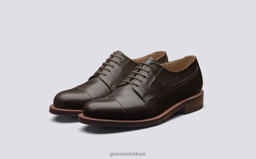 Grenson ayakkabı 10 erkekler espresso derbi ayakkabı B466H166