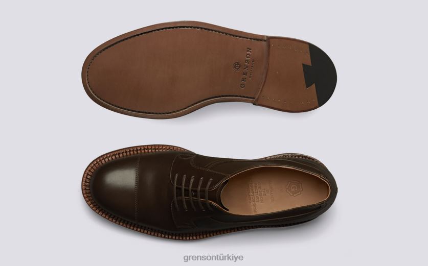 Grenson ayakkabı 10 erkekler espresso derbi ayakkabı B466H166
