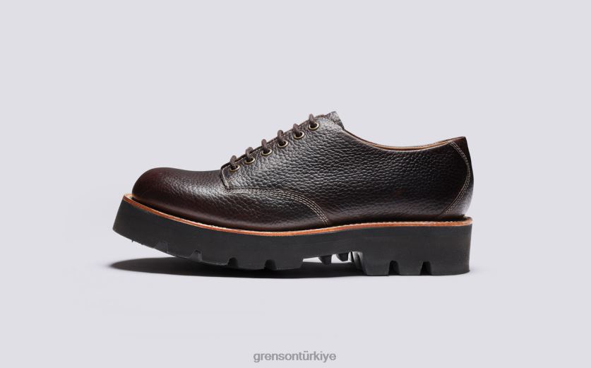 Grenson callan erkekler koyu kahverengi derbi ayakkabı B466H150