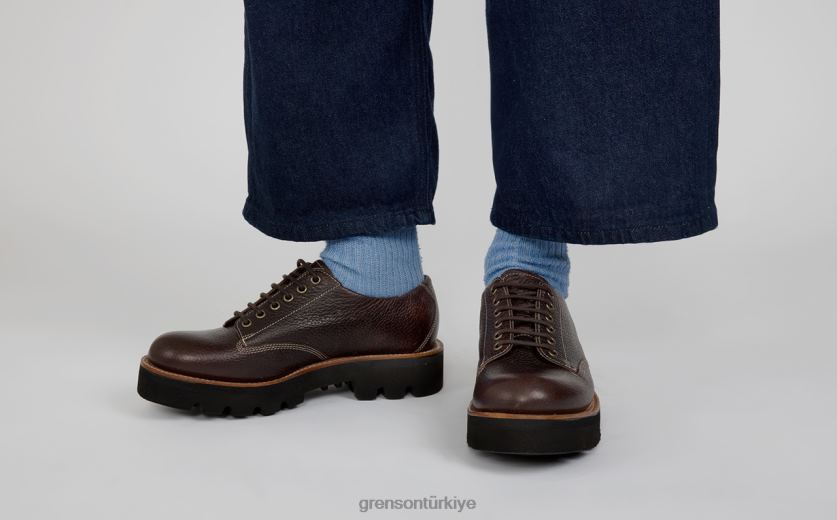 Grenson callan erkekler koyu kahverengi derbi ayakkabı B466H150