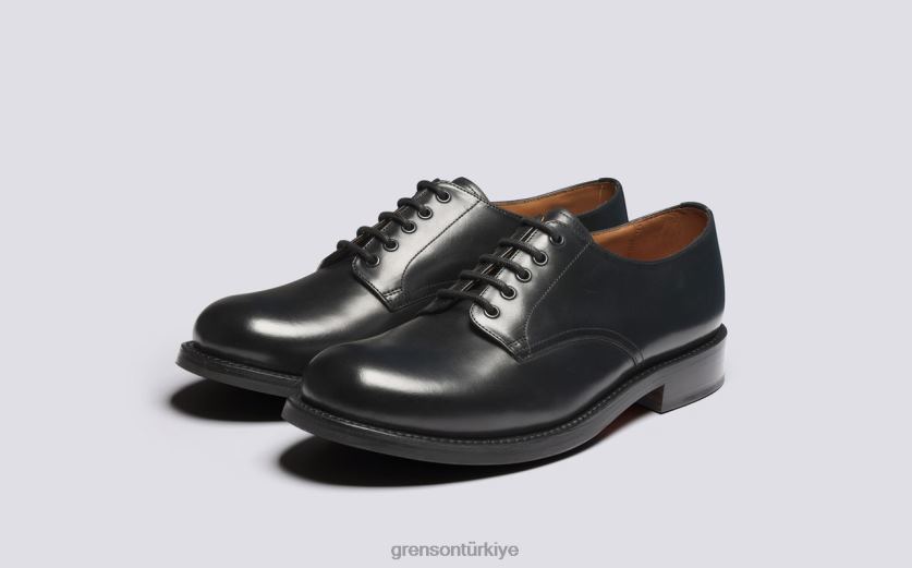 Grenson darryl erkekler siyah derbi ayakkabı B466H158