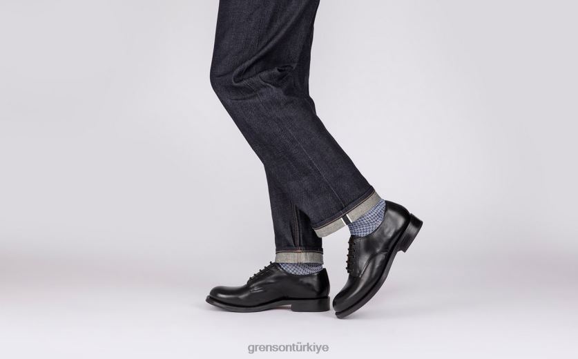Grenson darryl erkekler siyah derbi ayakkabı B466H158