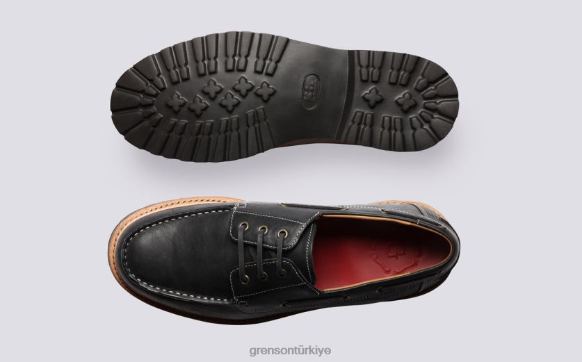 Grenson dempsey erkekler siyah derbi ayakkabı B466H152