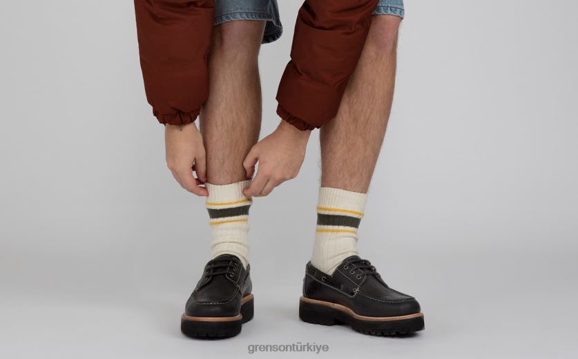 Grenson dempsey erkekler siyah derbi ayakkabı B466H152