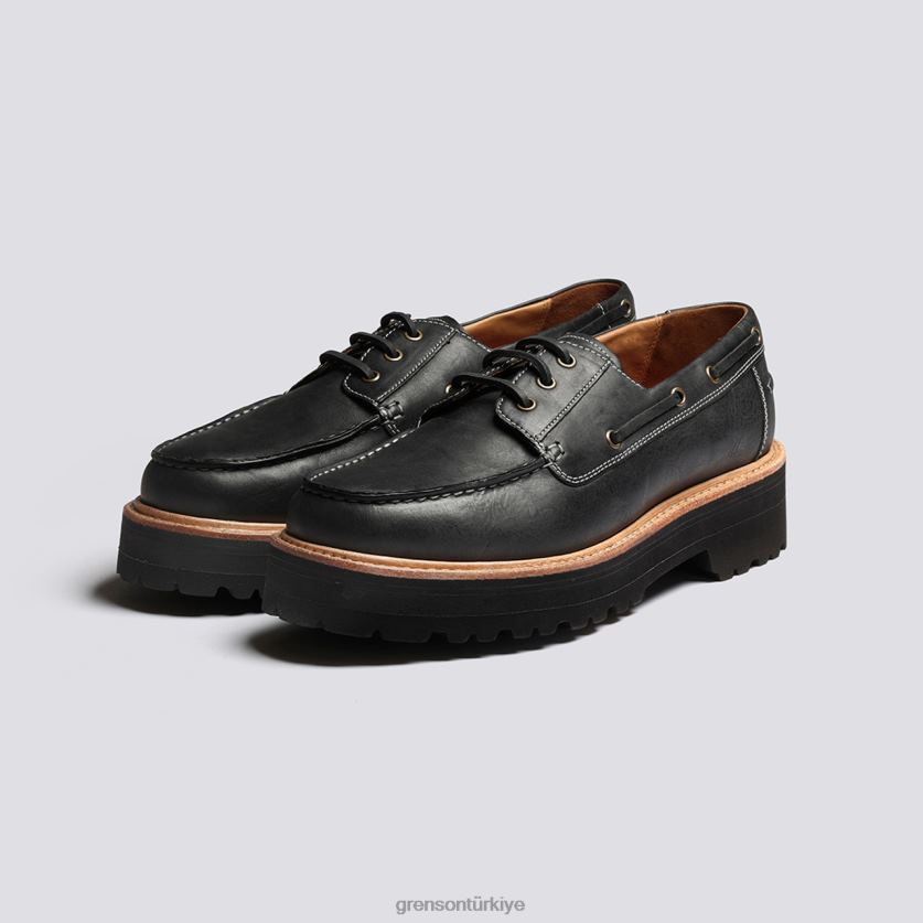 Grenson dempsey erkekler siyah derbi ayakkabı B466H152