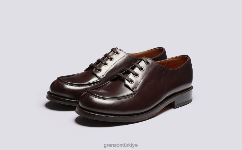 Grenson erik erkekler kahverengi derbi ayakkabı B466H161