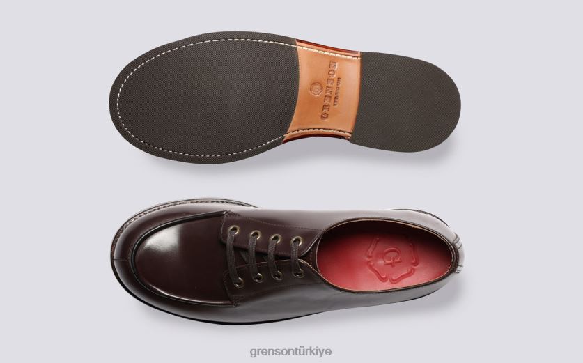 Grenson erik erkekler kahverengi derbi ayakkabı B466H161