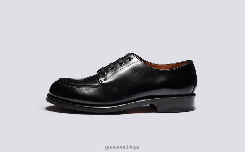 Grenson erik erkekler siyah derbi ayakkabı B466H162