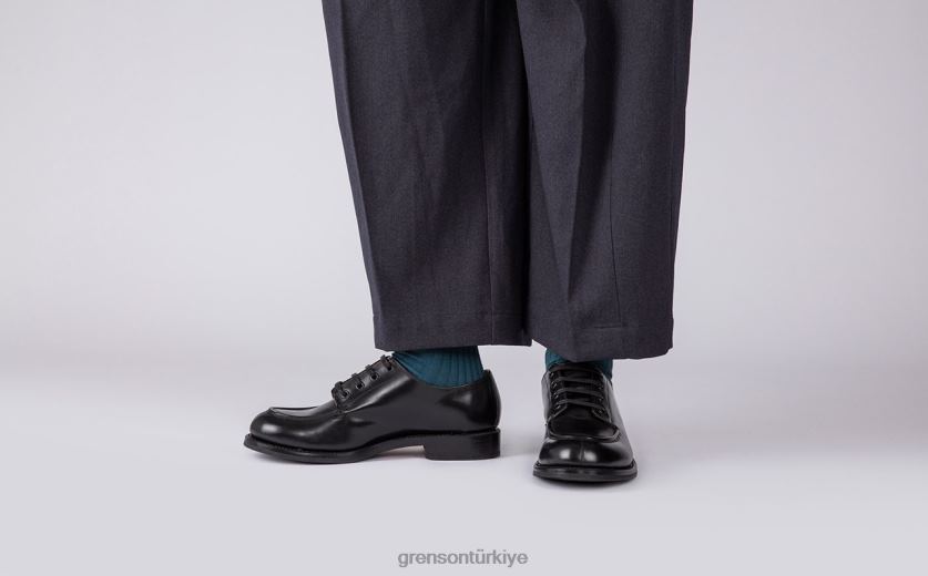 Grenson erik erkekler siyah derbi ayakkabı B466H162