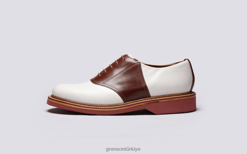 Grenson güzel erkekler beyaz/ten rengi derbi ayakkabı B466H148