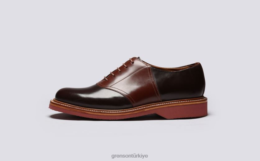 Grenson güzel erkekler ten rengi/kahverengi derbi ayakkabı B466H147