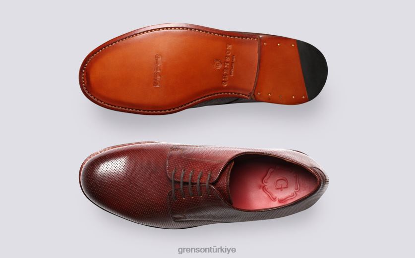 Grenson kısa erkekler bronzlaşmak derbi ayakkabı B466H145